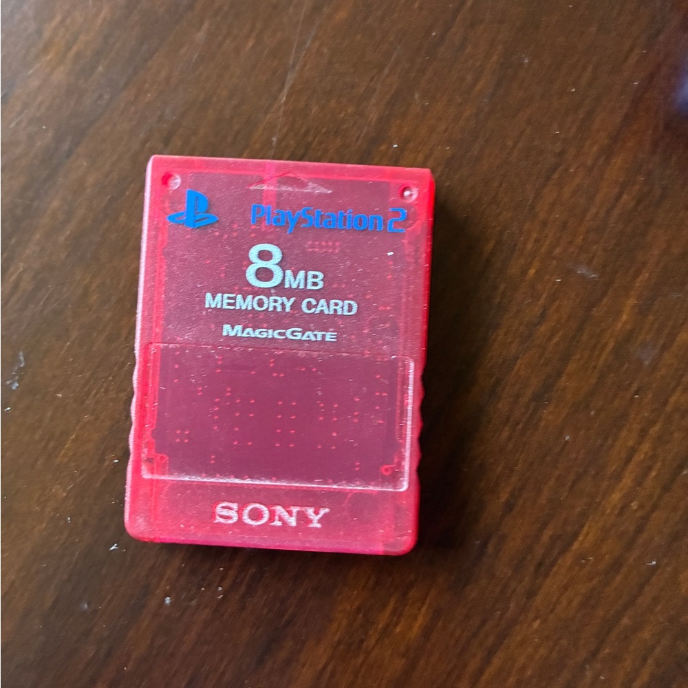Sony Red 8MB PlayStation 2 Memory Card